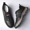 Men's Large Size Spring Fashion Leather Comfortable Athletic Casual Outdoor Hiking Shoes.