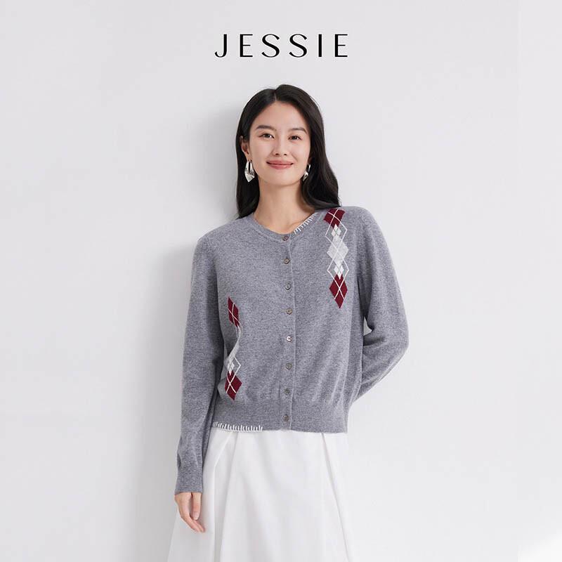JESSIE Women s Round Neck Long Sleeve Knit Sweater M
