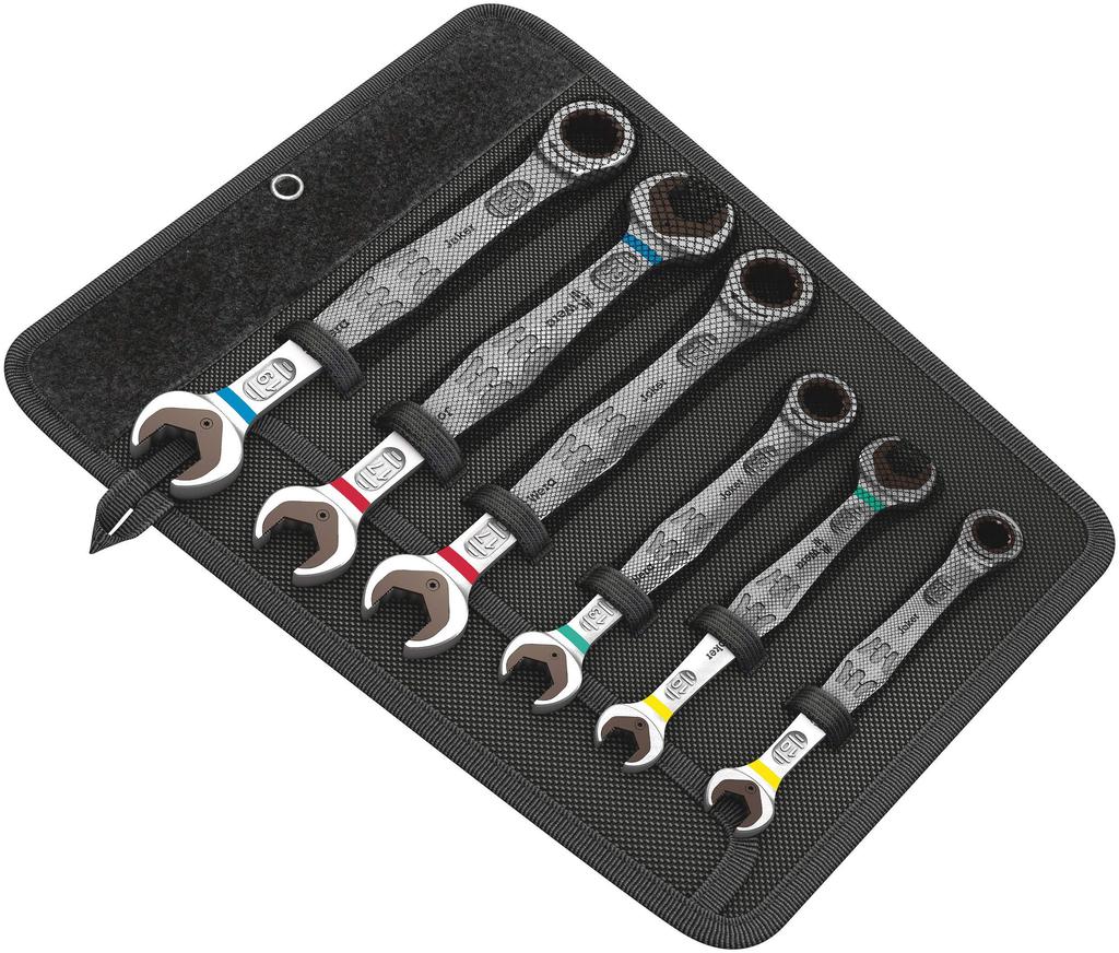 Wera 05020022001 Joker Combination Ratchet Wrench Joker Double Open Wrench Set 6000/6002 / (6 Pieces)