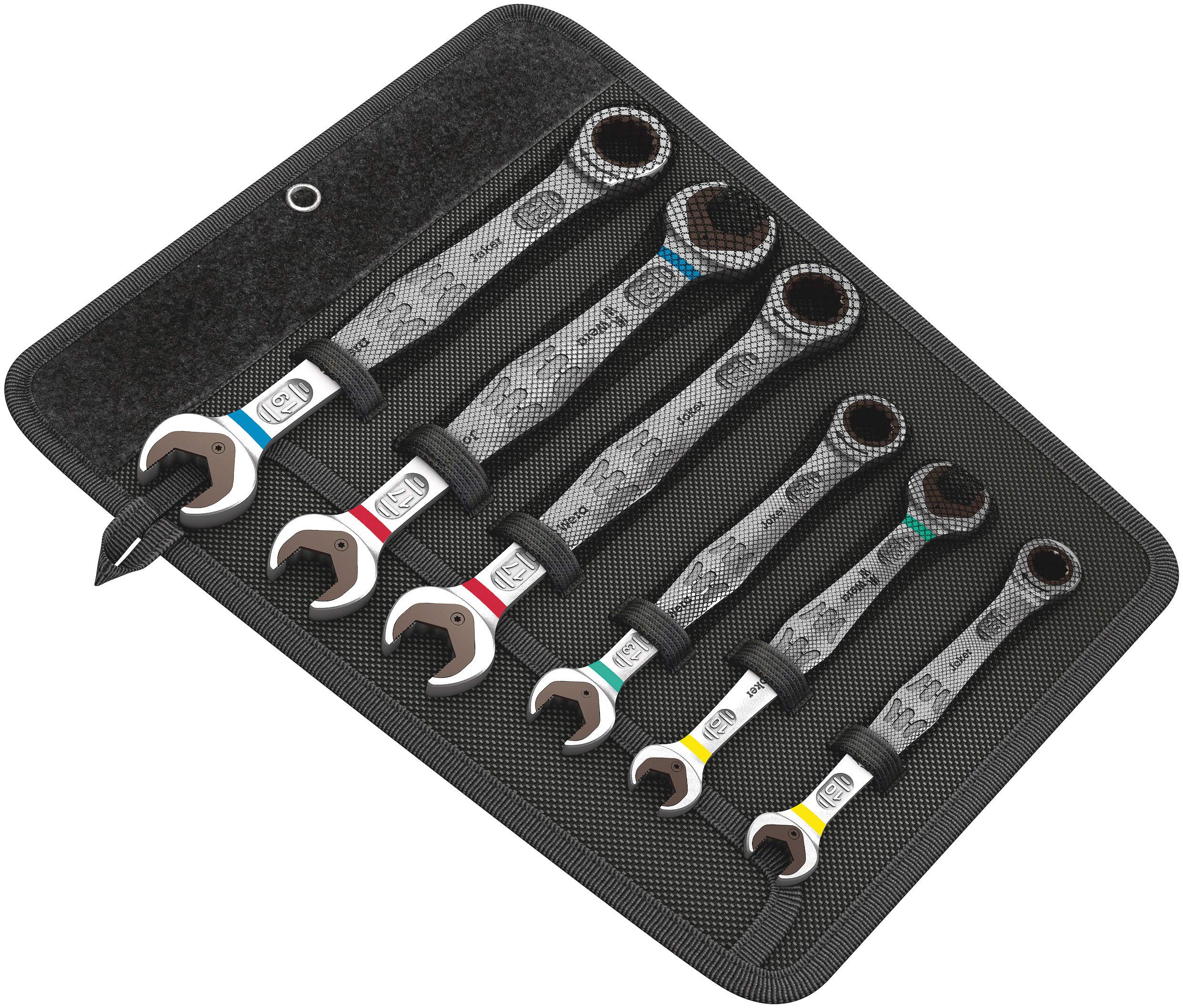 

Wera 05020022001 Joker Combination Ratchet Wrench Joker Double Open Wrench Set 6000/6002 / (6 Pieces)