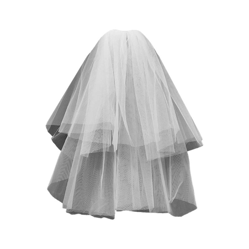 

Christmas Adult/Kids Lace Veil Women Layered Tulle Bachelorette Party Wedding Veil with Bowknot for Performances