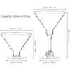 20pcs Plastic Martini Glasses Bulk 4.57 Oz Disposable Mini Martini Glasses Plastic Cocktail Glasses for Parties, Clear Dessert Jelly Cups for