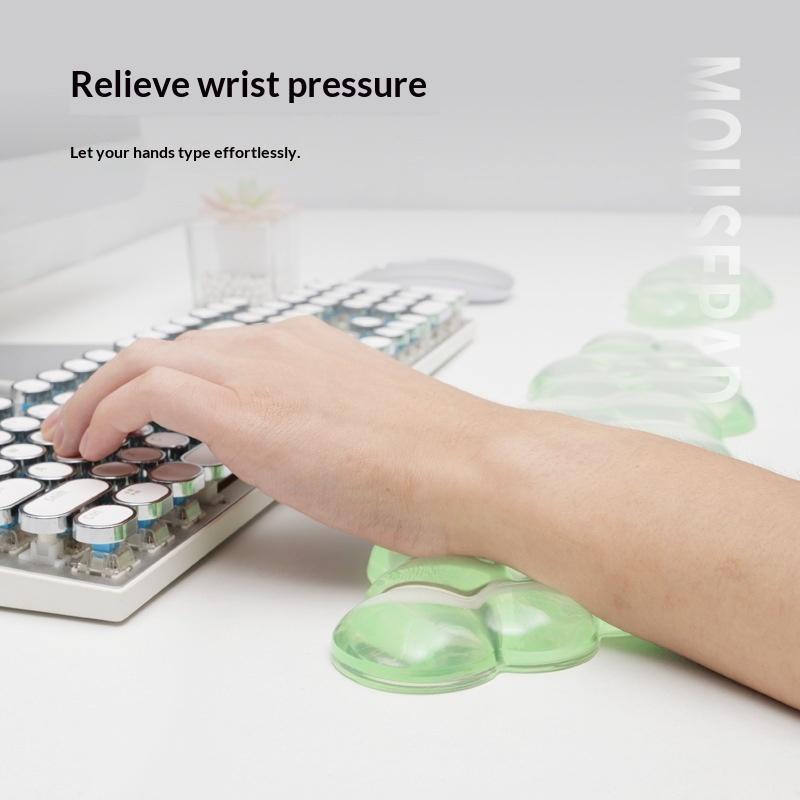 Cloud Shaped Silicone Keyboard Wrist Rest Cartoon Style Mouse Wrist Pad for Girls Teen Home Office Desk