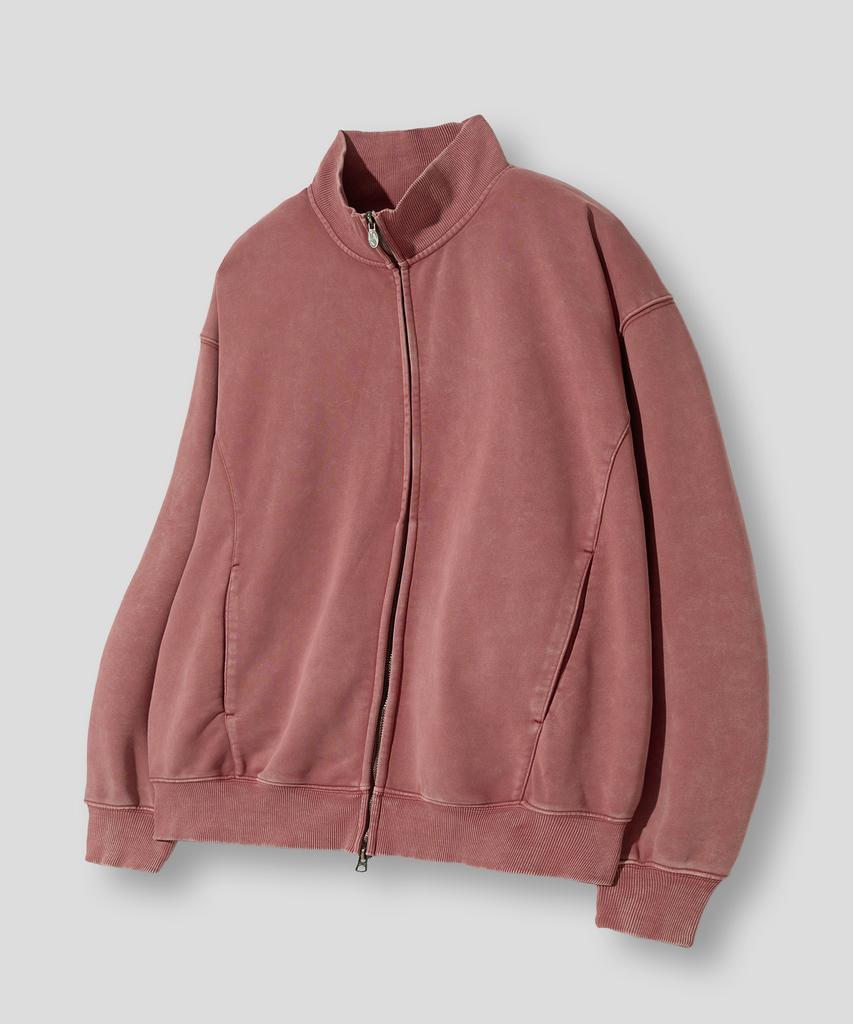 Filluminate Side Seam Pigment Zip-Up Pink
