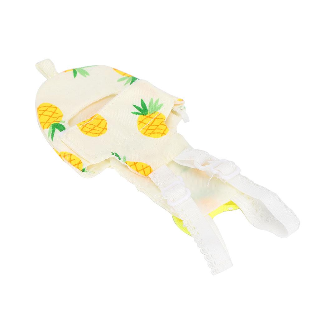Pet Bird Cute Diaper Clothes Washable Diaper Urine Nappies Flight Suit for Mini ParrotL Pineapple