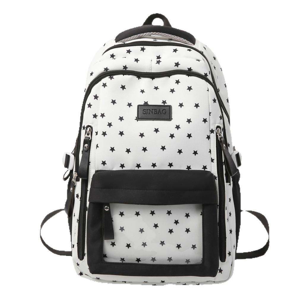 Schoolbag Japanese large-capacity college style backpack junior high school student college student schoolbag sweet star high-value backpack