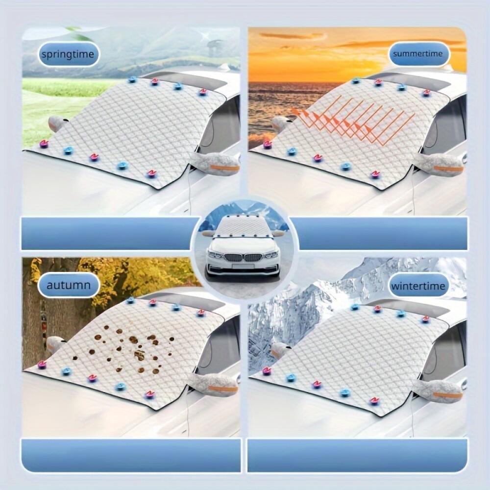 1PCS Thickened CarS now Sunshade Windshield Cover With 5 Magnets UV Protection  Anti Snow  Sunlight For  Front  Windshield Shade