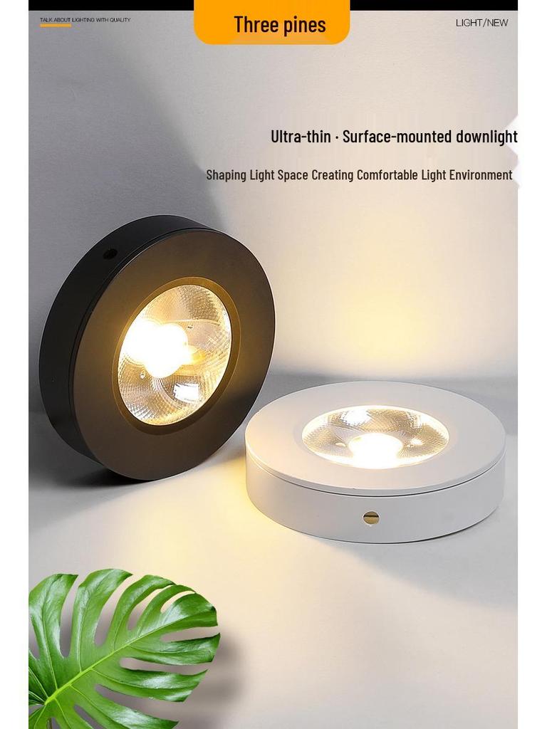 Three Pines Ultra-Thin LED Surface-Mounted Mini Spotlight for Ceiling, Wine Cabinet, and Wardrobe