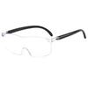 Frameless Edge-Cut Ultra-Light Anti-Blue Light Reading Glasses for Seniors with Anti-Slip Headband