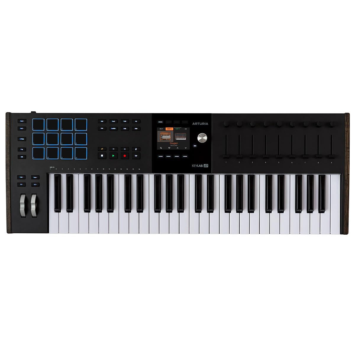 

Arturia Keyboard Controller KeyLab mk3 49 aftertouch color display black keys/velocity & compatible/pad function/full