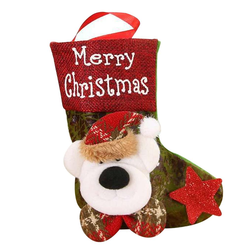 Christmas Tree Decoration Pendant Retro Printed English Christmas Socks