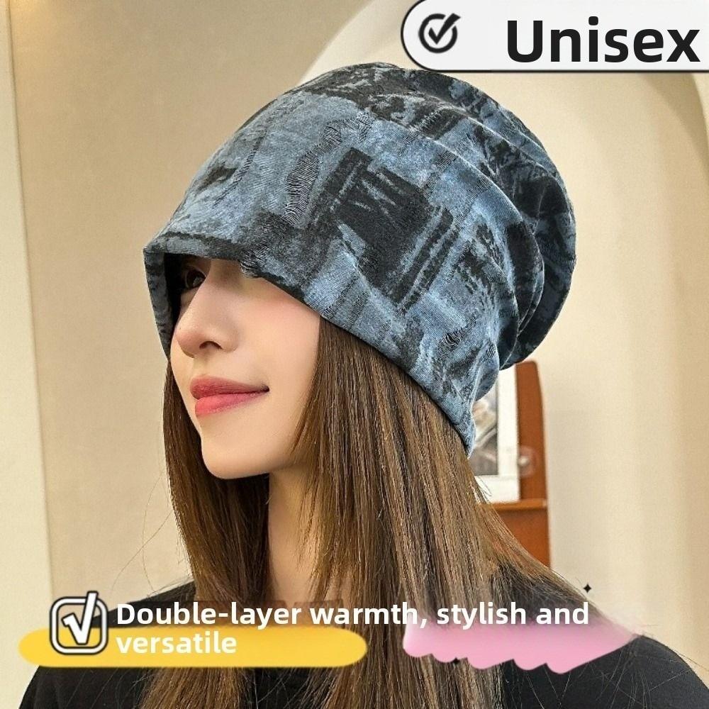 

Polyester Cotton Women Beanies Soft Ear Warmer Cap Casual Postpartum Hat for Women and Men синій