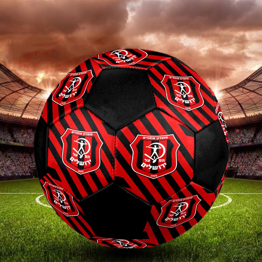 Hapoel Jerusalem Indoor-Fußballball Bunt Alle Altersgruppen Größe 5 Maschinengenäht PVC Wettkampfbereit Langlebig Hoher Rückprall