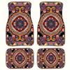 Retro 4Pcs Bohemian Car Floor Mats Heavy Duty Dirty Resistant Persian Carpet Anti-slip Car Floor Protector Rugs