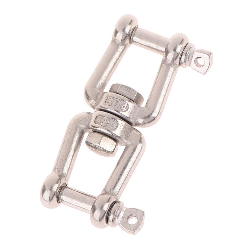 1Pc Swing Sand Bag Yoga Hammock 304 Stainless Steel Double Ended Swivel Hook Ring Connector For Hanging Chair