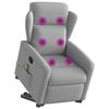 VidaXL Reclining Massage Armchair Cloud Grey Fabric 3303153