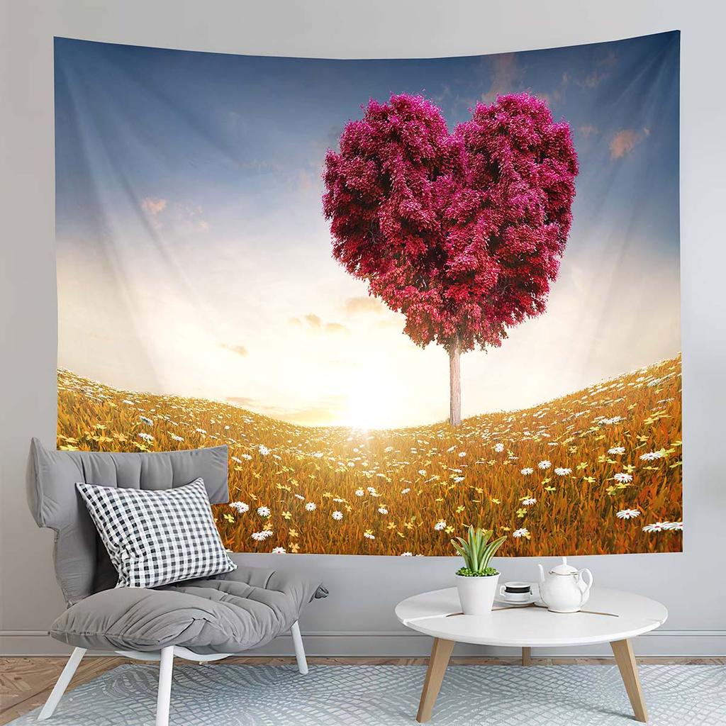 Love Heart Tapestry Romantic Lover Tapestry Creative Gift Tapestry Wall Hanging Decor Tapestries Bedroom Home Living Room Dorm