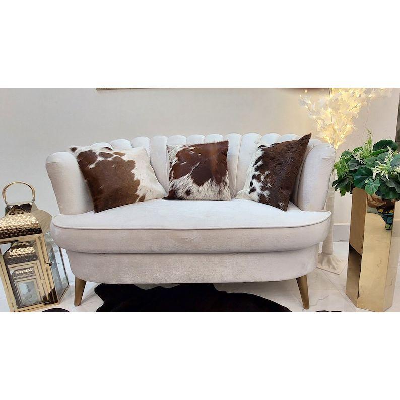 Пакет из 3 Наволочка из коровьей шкуры Трехцветная наволочка из коровьей шкуры Натуральный ворс Накидка Подушка Чехлы для подушек Натуральная коровья шкура Настоящий Оригинал 14 x 14 in 31749₽