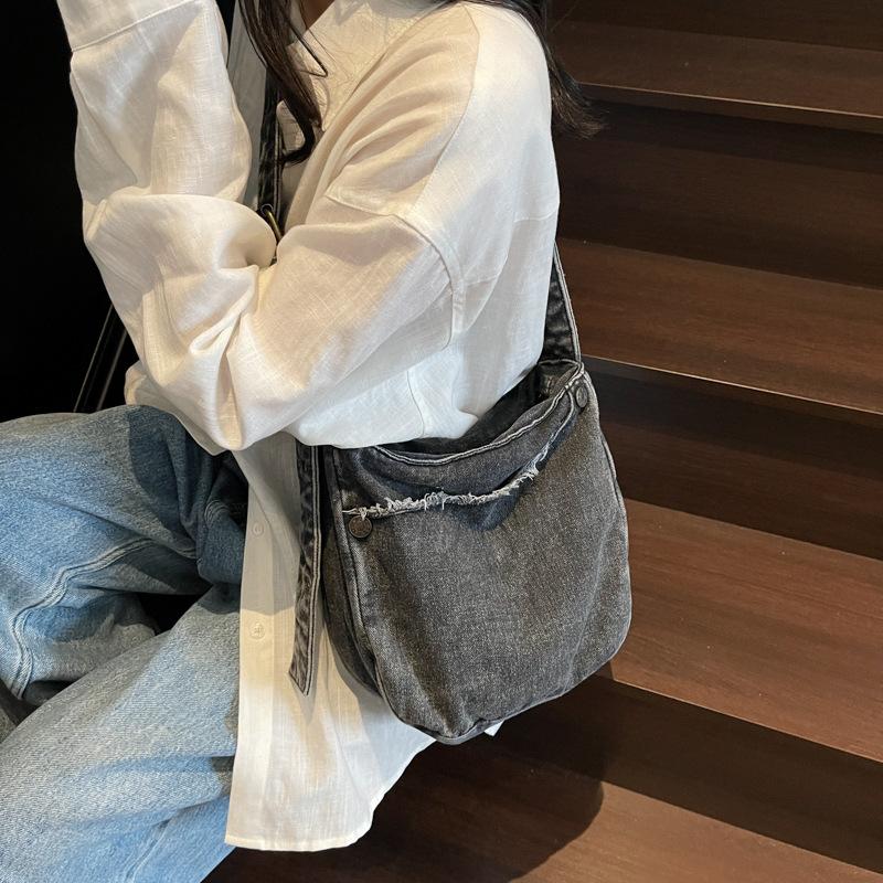 Denim Bag Women's Crossbody Bag Commuter Large Capacity Shoulder Bag