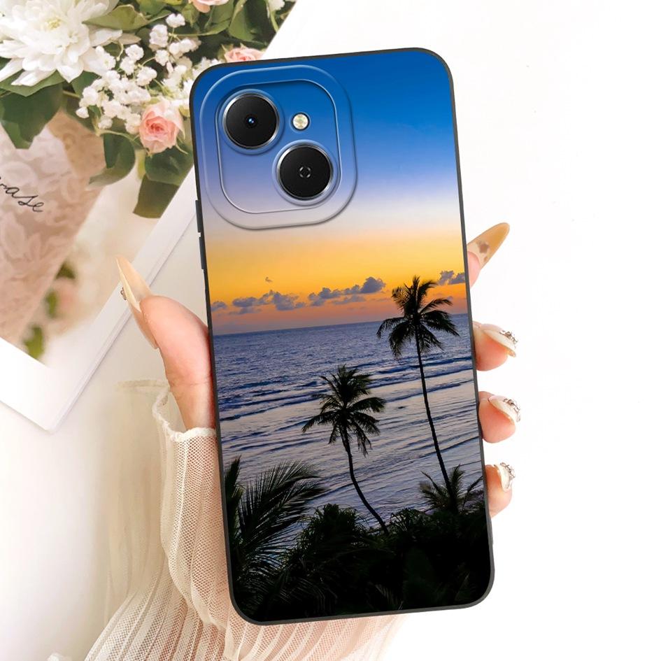 For Tecno Spark 40C Case KM4k Fashion Painted Liquid Silicone Soft TPU Shockproof Cover For Tecno Spark40C Pop 10 Pro Phone Case