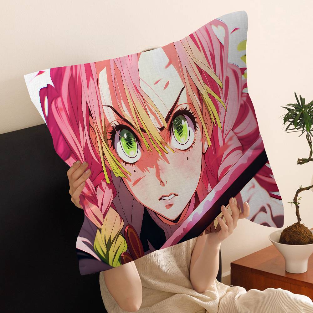 Demon Slayer Kimetsu Kanroji Mitsuri Maple Design Cushion Cover Happy Autumn Harvest decor Holiday Decorati Pillow Cover