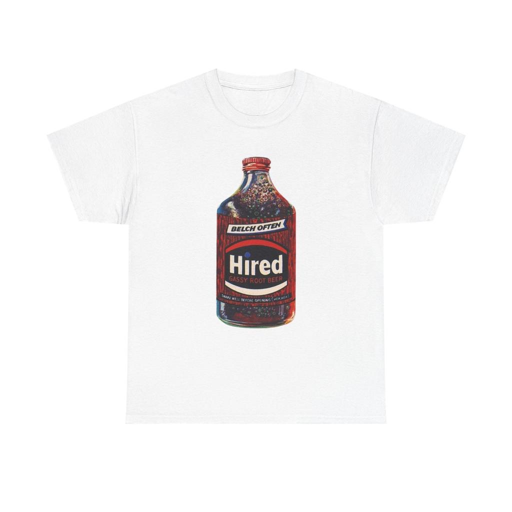 T-shirt Imprimé Wacky Packages Hired Root Beer Parodie Drôle de Hires