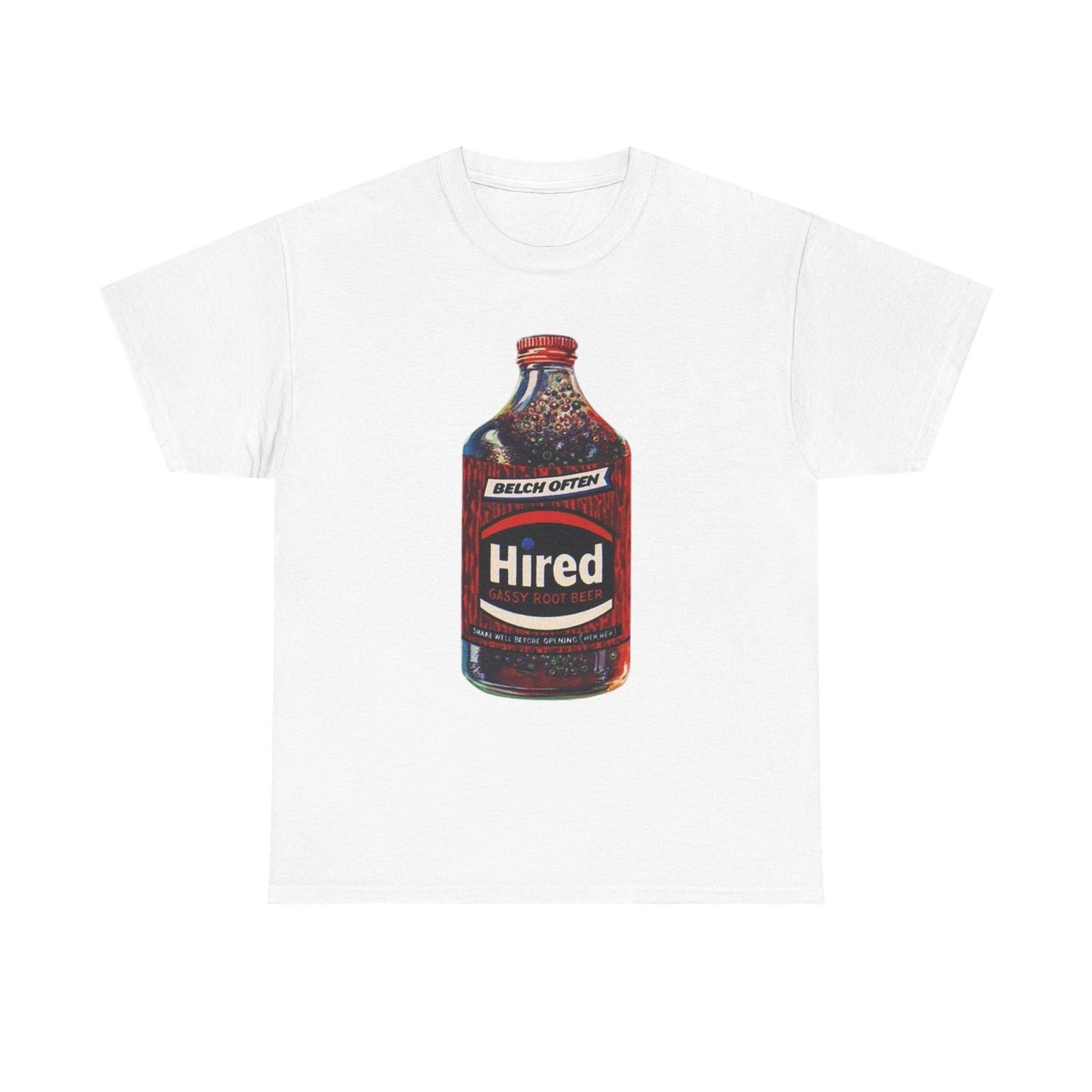 Wacky Packages Hired Root Beer Printed T shirt Funny Hires Parody S