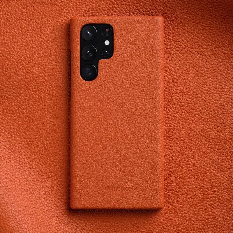 

Оригінальний шкіряний чохол Melkco для Samsung Galaxy S25 Ultra S25 Plus Edge 5G, Бізнес, Мікрофібра всередині, Жорстка кришка Galaxy S23+ помаранчевий