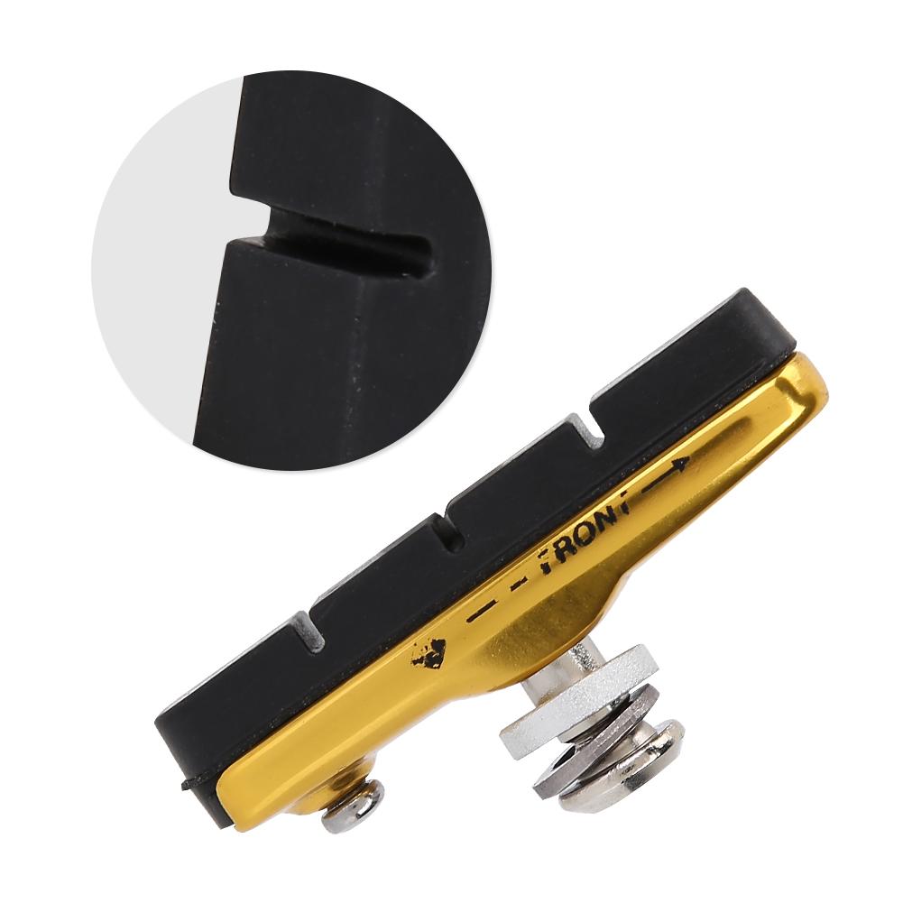 1 pereche Piese de biciclete pliabile pentru biciclete de drum cu greutate ușoară Plăcuțe pentru pantofi de frână Piese accesorii (Aur)