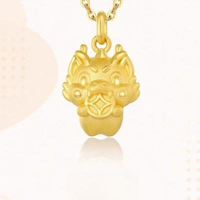 Bite Money Dragon Pendant Necklace for Women with Niche Design, Fashionable Temperament, Versatile New Chinese Style Collarbone Chain