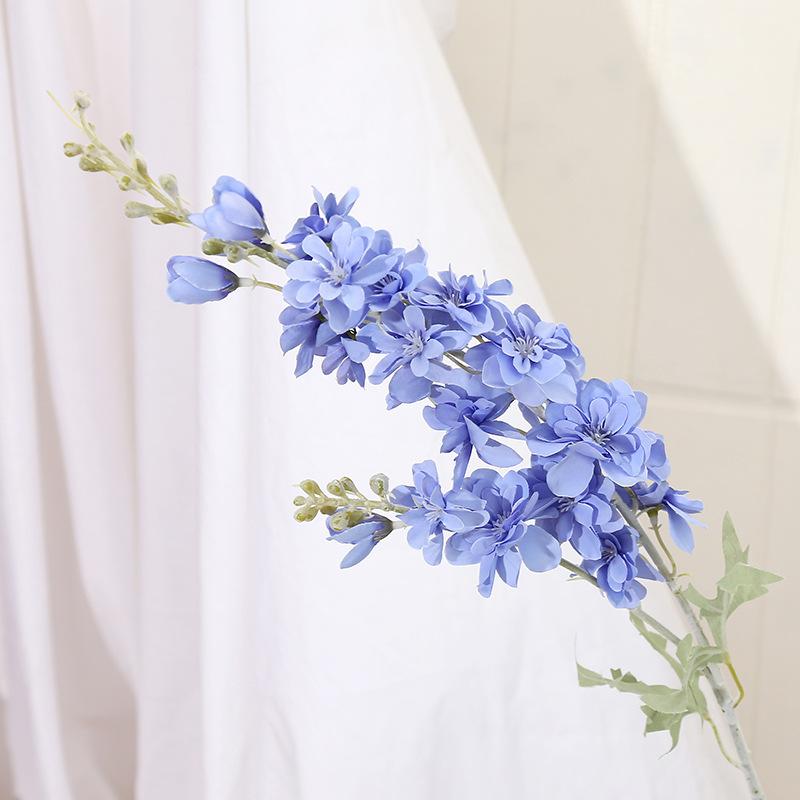 Yannew 3 Stück 85cm Delphinium Künstliche Blumen Langer Stiel Seide Hyazinthe Hochzeitsblumengestecke Dekoration Heimzimmerdekor