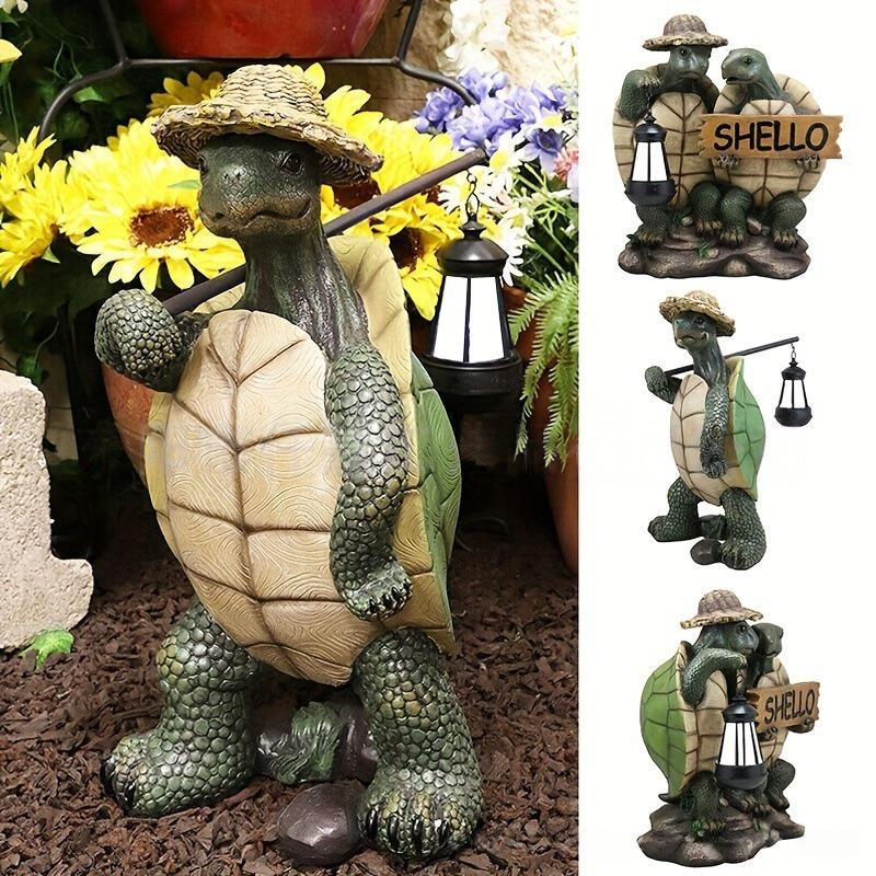 Long-Distance Travel Turtle Garden Lantern Ornament