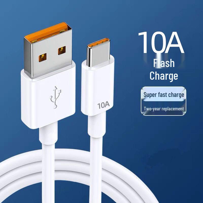 

120W Dual Type-C 6A Fast Charging Cable with Digital Display for Apple 15/16, Huawei, Vivo, and Oppo USB-Type-C Soft 120W Super Fast Charging