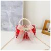 Lovely Red Velvet Tiger Head Handbag For Girls Trendy Crossbody Bag For Kids