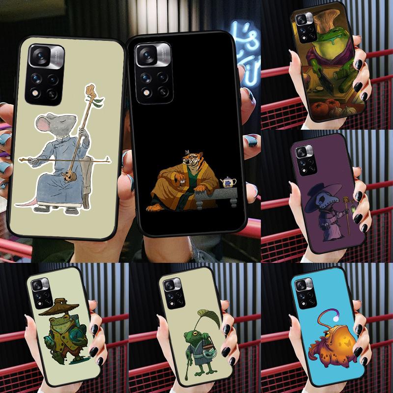 Cute Mouse Axolotl Frog Wizard Case For Xiaomi Redmi Note 14 13 Pro 12 11 9 10 9S 10S 11S 12S Redmi 13C 10C 12C 14C Cover