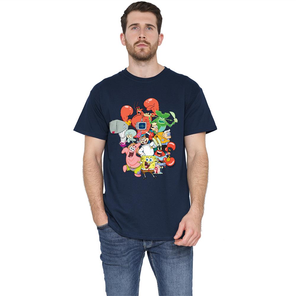 Svampbob Fyrkant Unisex Vuxen Hela Gänget T-shirt