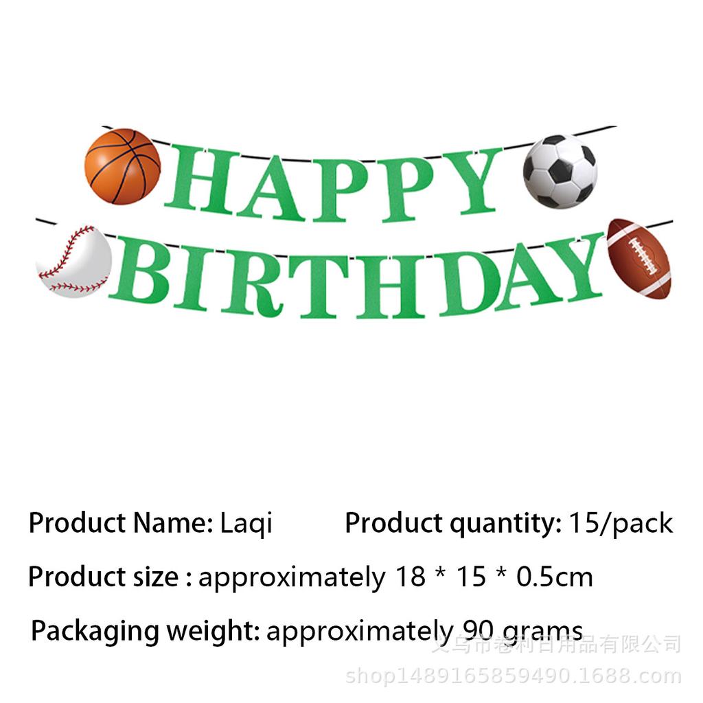 Super Bowl Combo Ball Party Supplies Birthday Decoration Arrangement Football Banner Pendant Flag Paper Plate