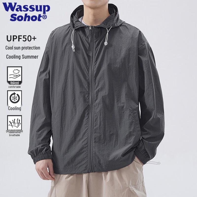 Wassup Sohot Men's UV Protection Ice Silk Sun Jacket