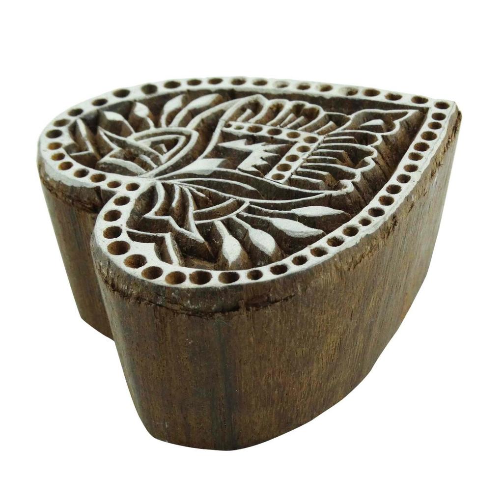 Indian Decorative Textile Printing Block Hand Carved Wood Stamps Wooden