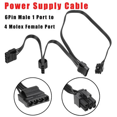 6Pin Stecker 1 auf 3 IDE Buchse Stromversorgungs-Splitter-Verlängerungskabel für Molex 4Pin Port-Multiplikator für Seasonic KM3 Serie Modular