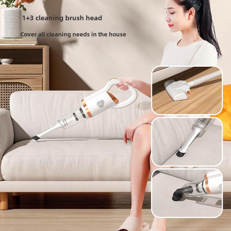 Dual-Purpose Handheld Household and Car Vacuum Cleaner: Powerful Wireless Dust and Mite Remover