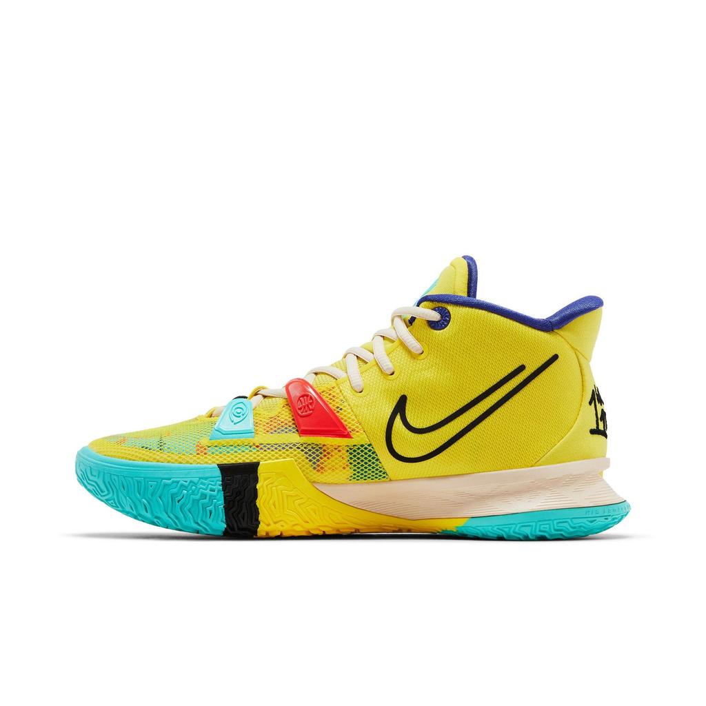 Nike Kyrie 7 '1 World 1 People' (Unisex) Yellow Strike / Green Abyss / Bright Crimson / Black Basketball Shoes CQ9326 700