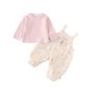 2026 New Korean Style Long Sleeve Baby Girl's Outdoor Overalls Set