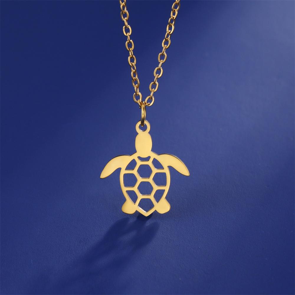 My Shape Cute Penguins Necklaces Stainless Steel Animal Pendant Chain Lovely Penguin Turtle Jewelry Women Girls Valentine's Day