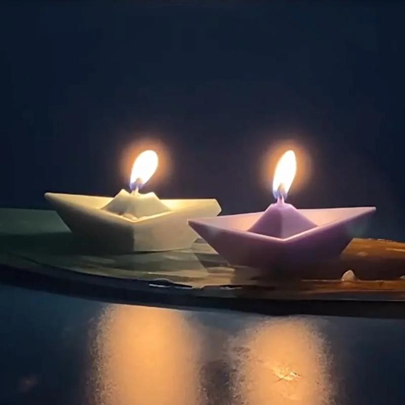 Forma na mýdlo Loď modlitby Silikonová forma 3D Papírová loď Mýdlo Vonná svíčka Forma Domácí dekorace Řemeslo DIY Nástroj na zdobení dortů Držák na svíčku 2023