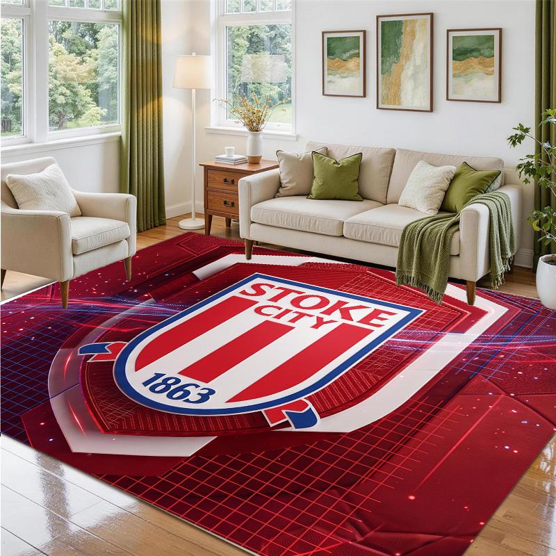 Southampton Football Design Crystal Velvet Rug Soft Decorative Mat for Bedroom Entrance