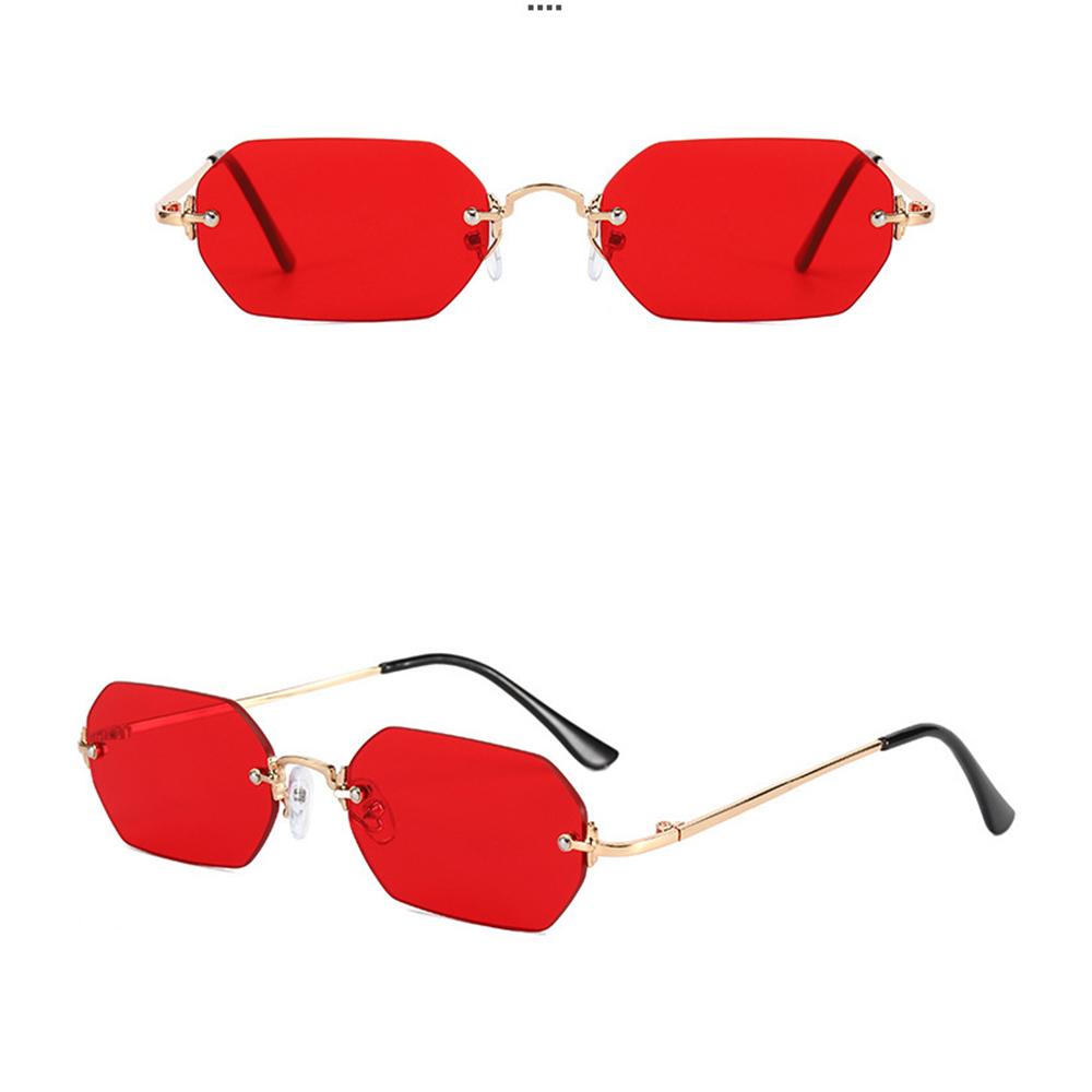 Uv400 Sunglasses Fashionable Rimless Sunglasses Punk Sun Glasses Sturdy Polygon Sunglasses For Daily Wear Outdoor Activities