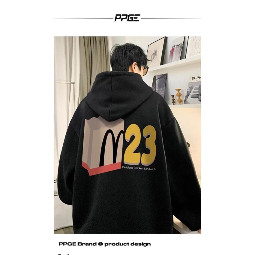 Retro svetr Hong Kong Style Pánské Jarní a Podzimní Pánský svetr s kapucí Americký Heavy High Street Ins Fashion Brand Baggy Coat