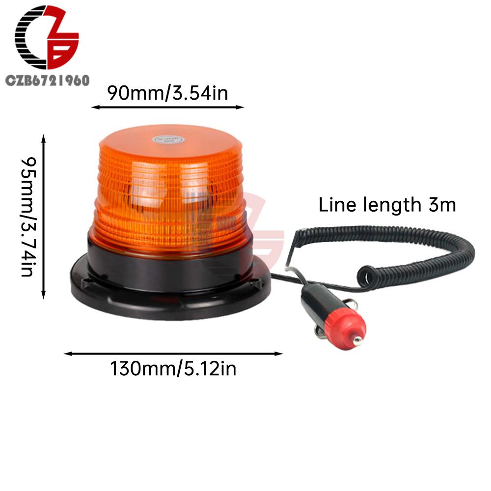 Universal 12V 24V Car Truck Roof Top Warning Light Emergency LED Strobe Light Flashing Beacon With Magnetic Base