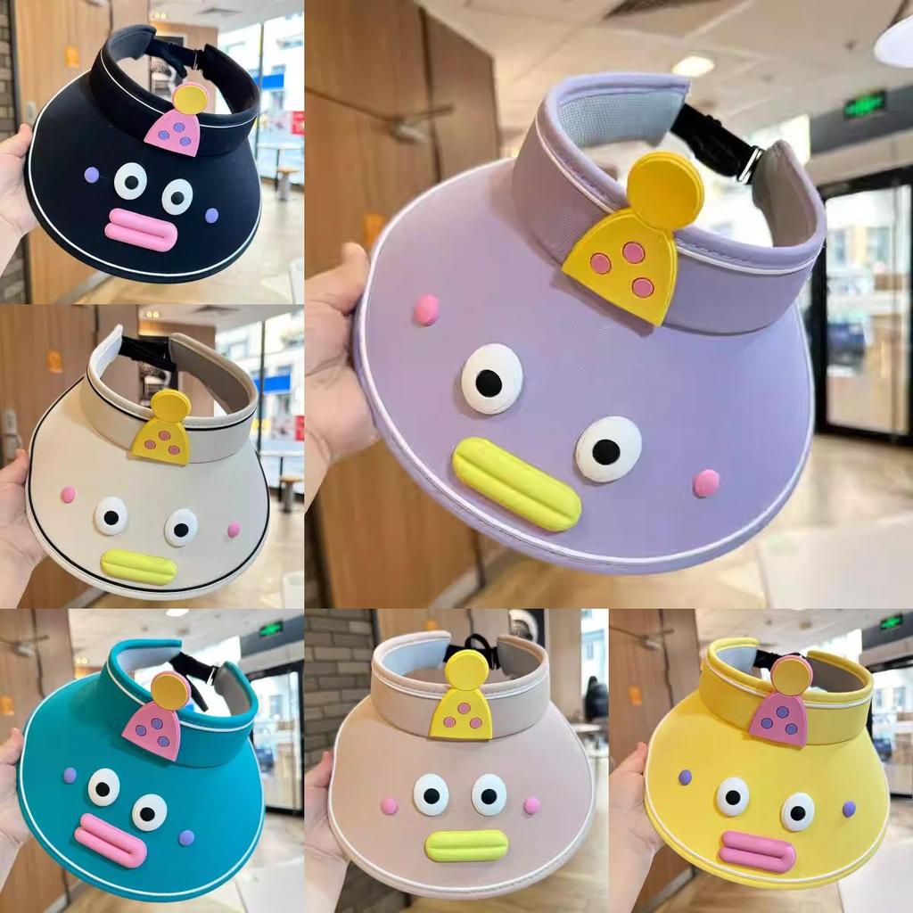 Cute Funny Sausage Mouth Sun Hat For Girls Foldable Wide Brim Uv Protection Sun Hat
